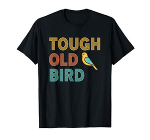 Bird Tough Old Bird Retro Stripe Finch T-Shirt