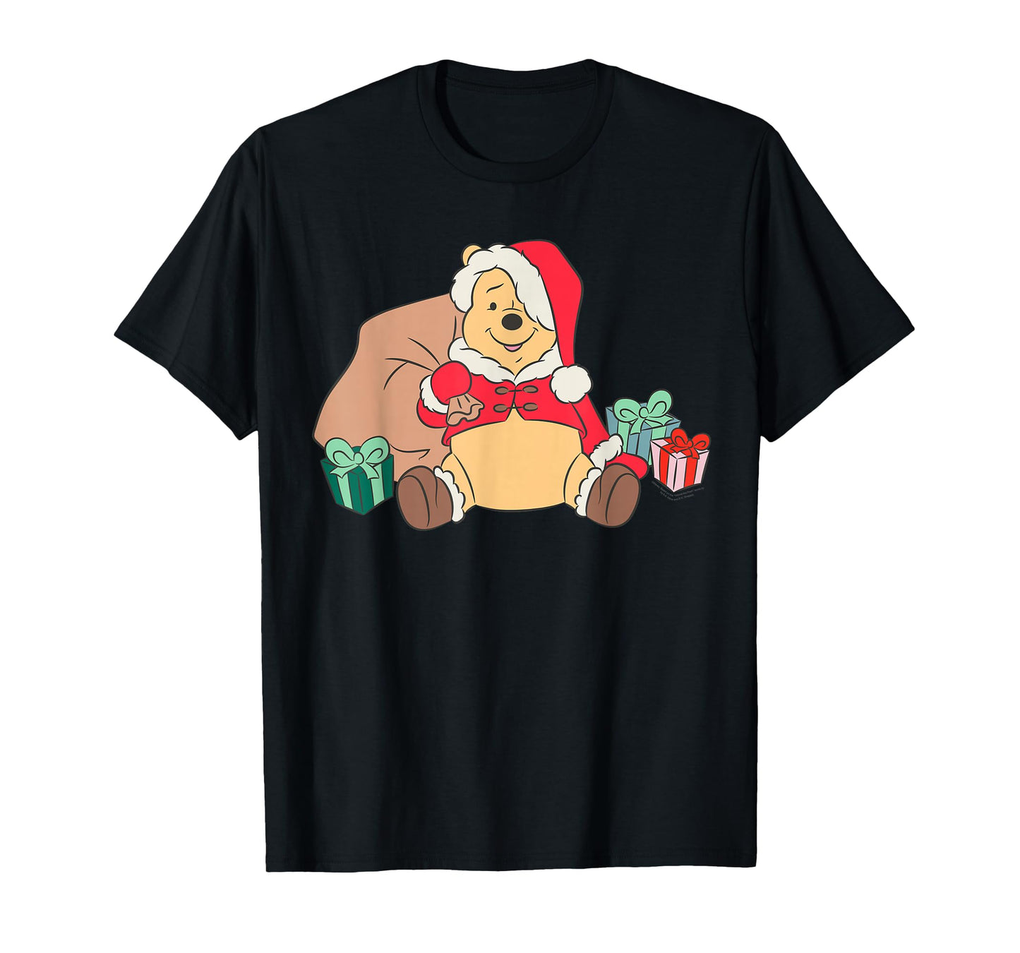 Disney Winnie The Pooh Santa Claus Holiday T-Shirt