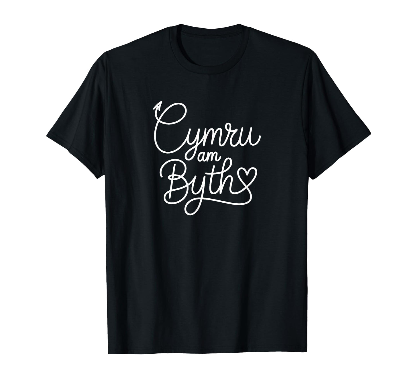 Wales is Forever - Welsh Patriotic Heart Line Art T-Shirt