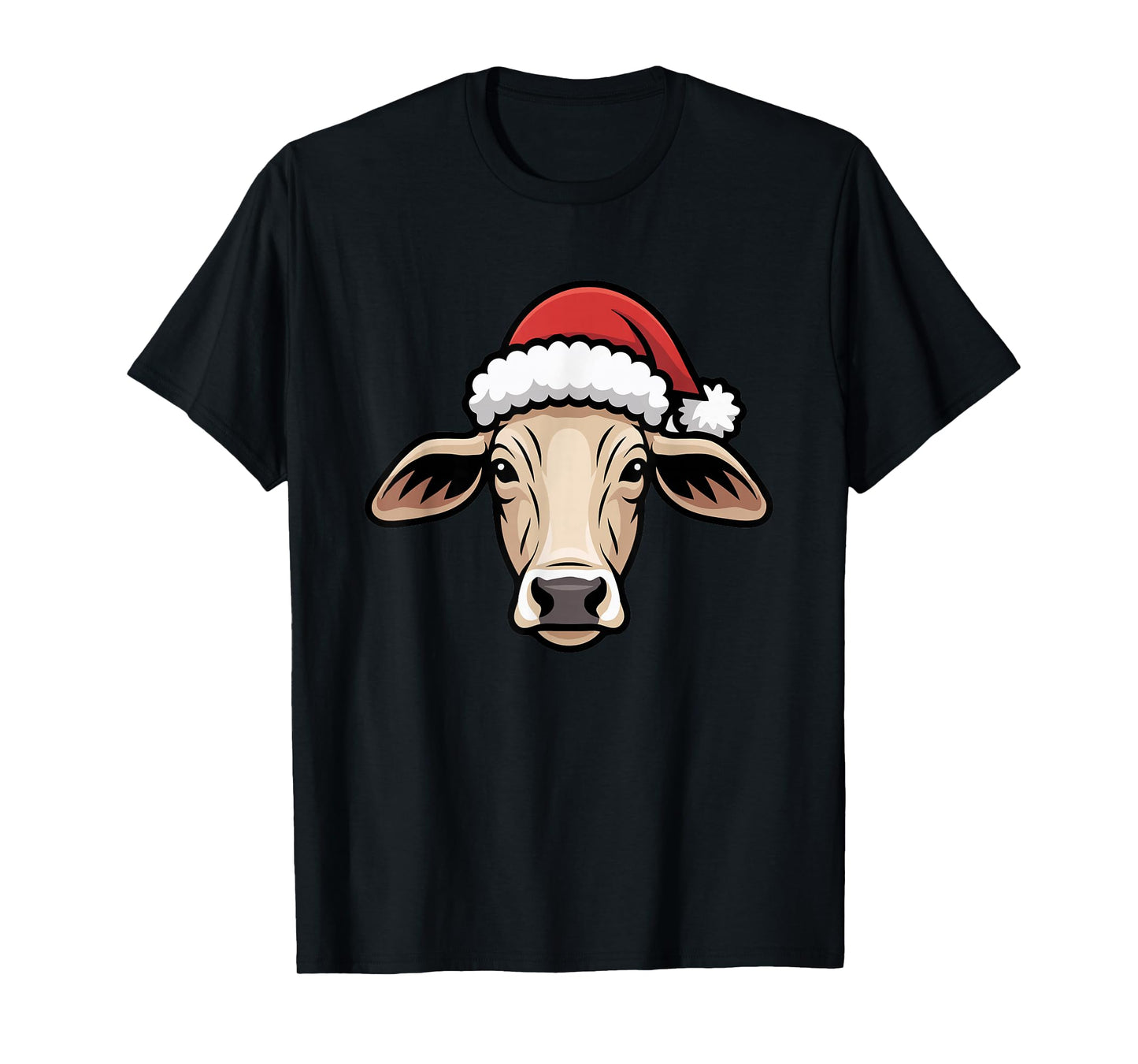 Brahman Cow Christmas Cattle Ugly Xmas Sweater Rancher T-Shirt