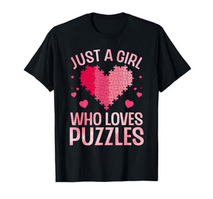 Cool Puzzle Design for Women Girls Jigsaw Lover Puzzle Piece T-Shirt