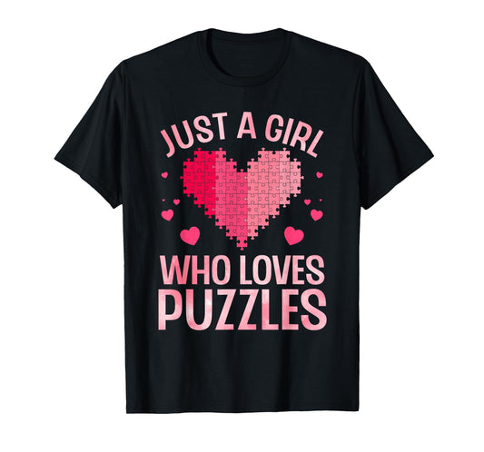Cool Puzzle Design for Women Girls Jigsaw Lover Puzzle Piece T-Shirt