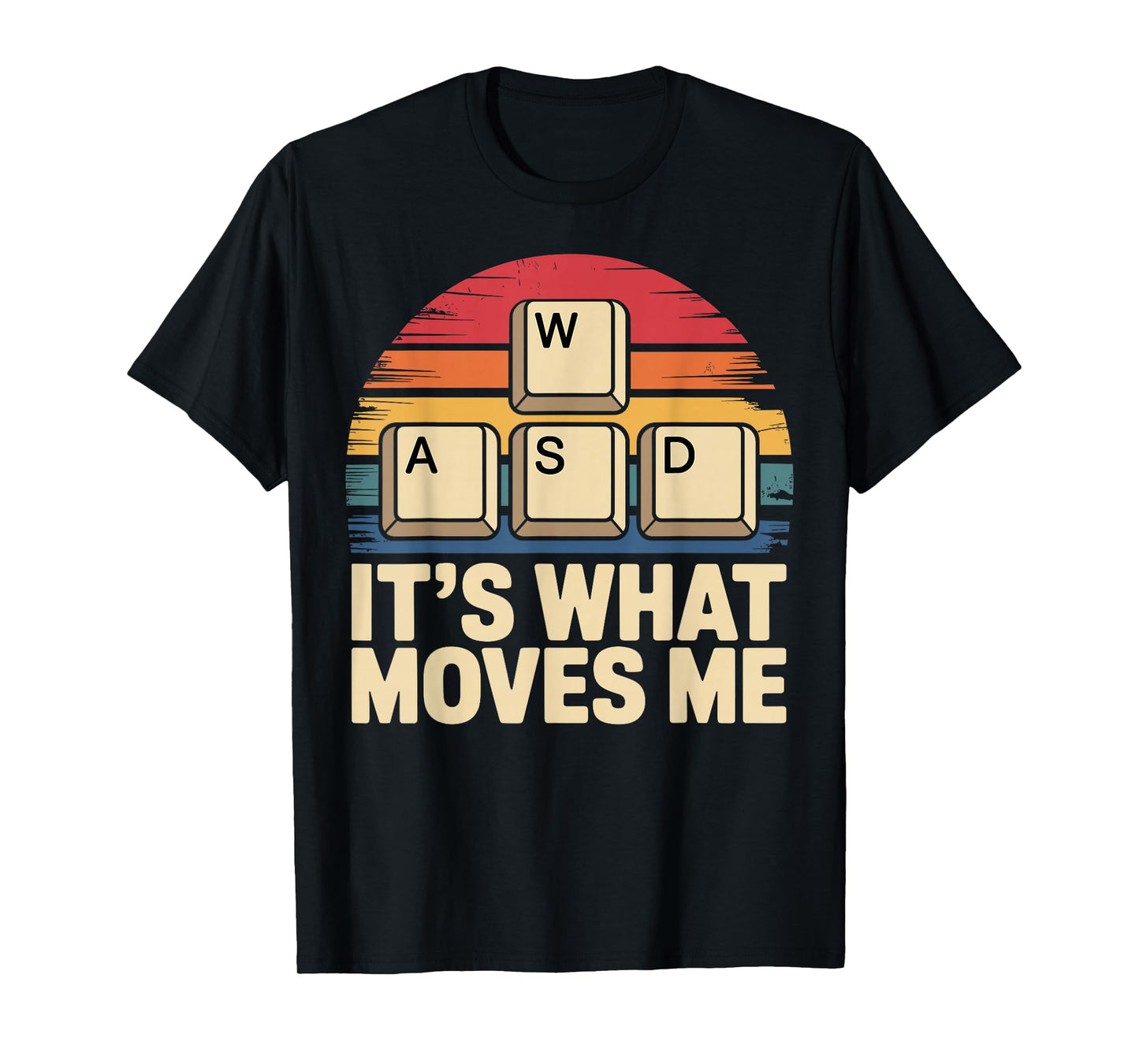 Retro WASD Gaming Keys Funny PC Gamer Design T-Shirt