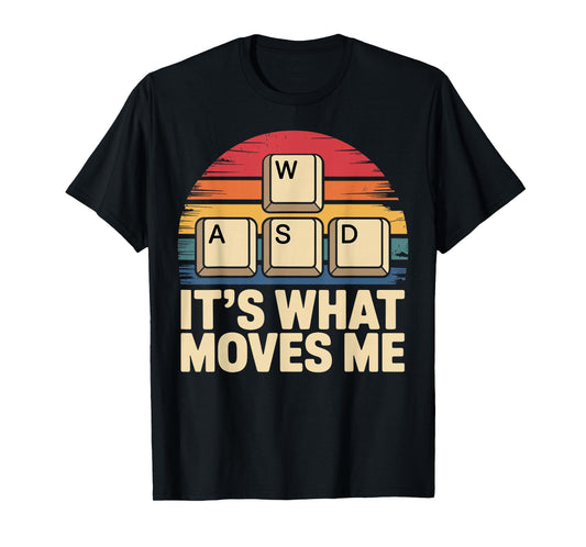 Retro WASD Gaming Keys Funny PC Gamer Design T-Shirt