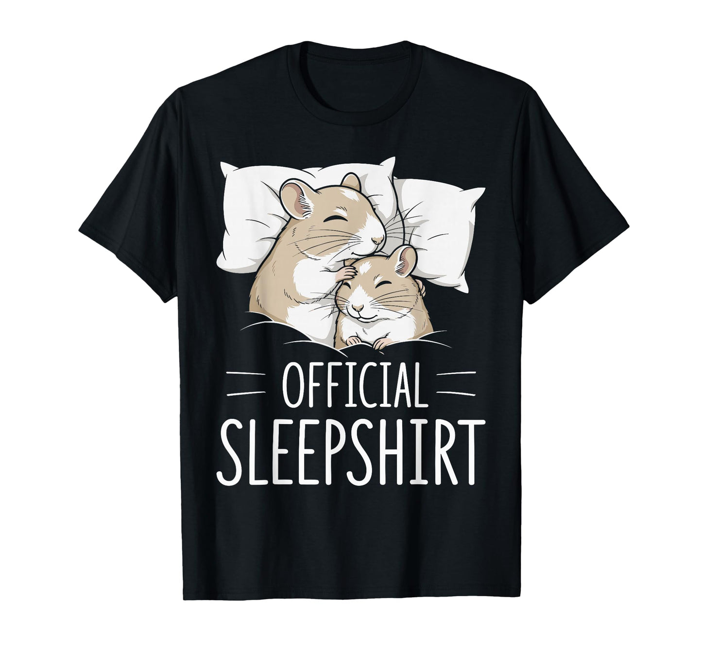 Official Sleepshirt Sleeping Gerbil Mouse Lovers Pajama T-Shirt