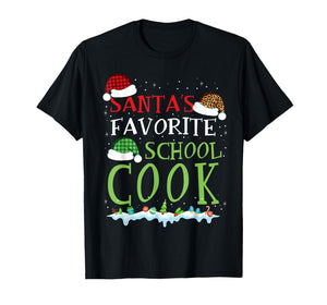 Santa's Favorite School Cook Fun Christmas T-Shirt