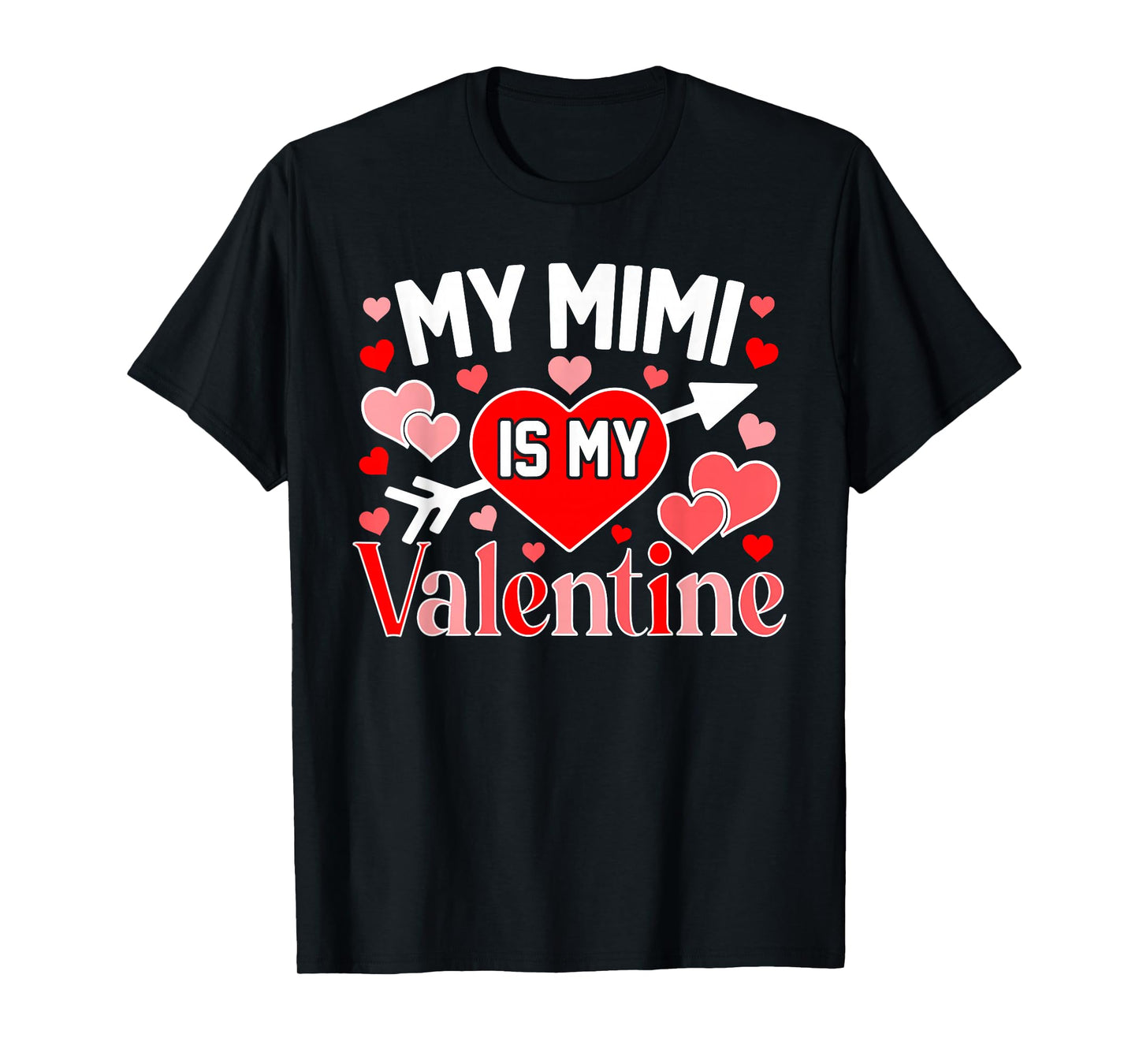 My Mimi is My Valentine Cute Hearts Valentine's Day T-Shirt