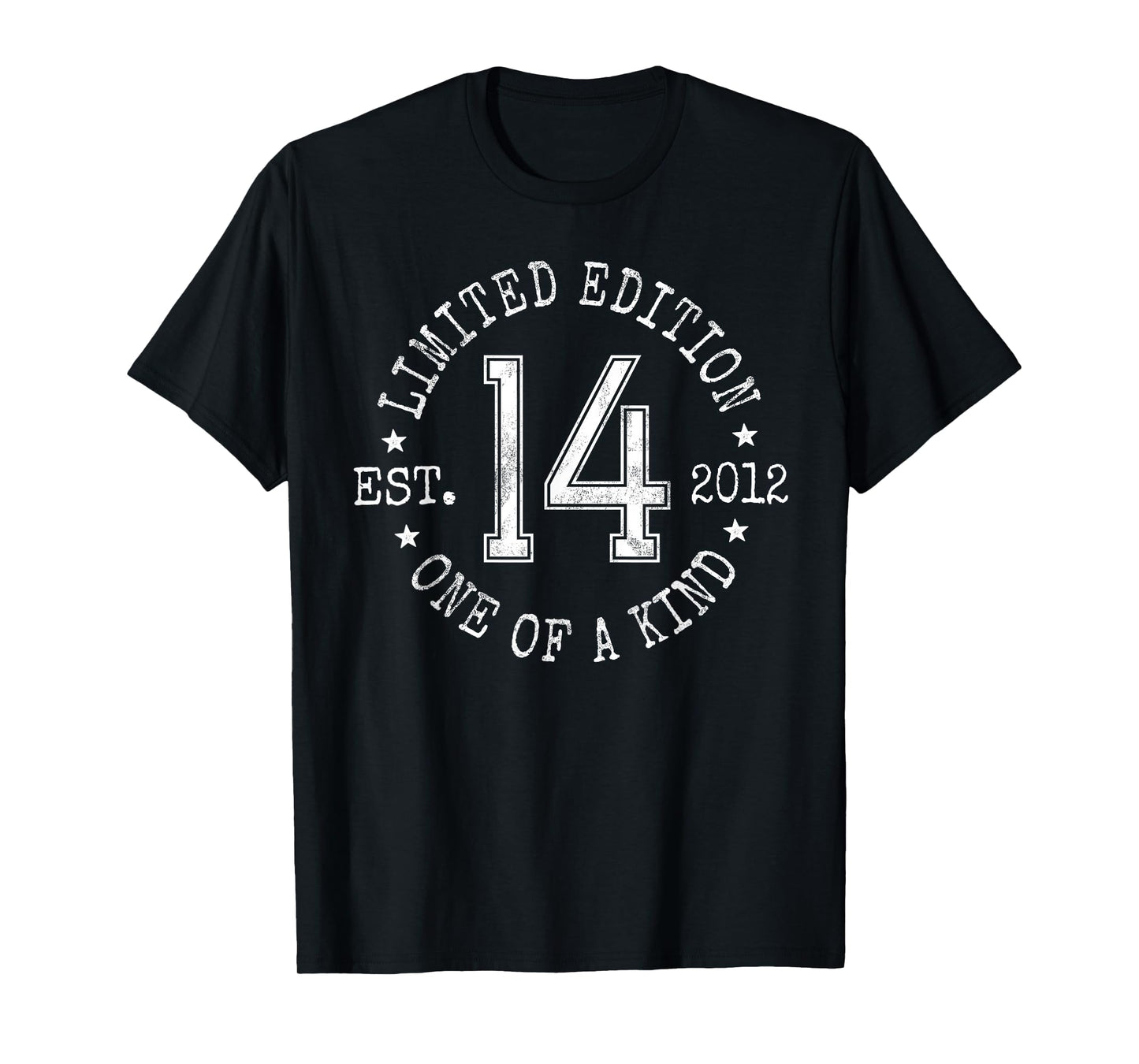 Limited Edition Est 2012 One of a Kind 14th Birthday T-Shirt