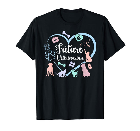 Future Veterinarian Heart Veterinary Student Vet in Progress T-Shirt