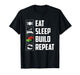 Eat Sleep Build Repeat - Brick Builder Block Building T-Shirt