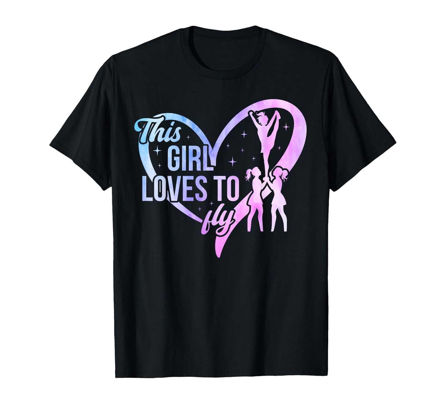 This Girl Loves to Fly Cheer Flyer Cheerleading Flyer T-Shirt