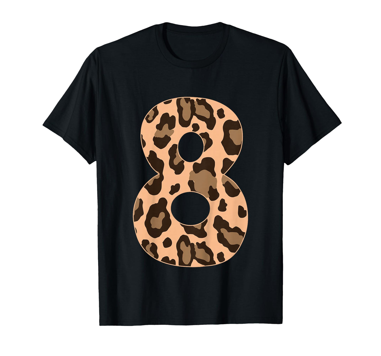 Cheetah Kids 8 Year Old Girl Cheetah Print 8th Birthday T-Shirt