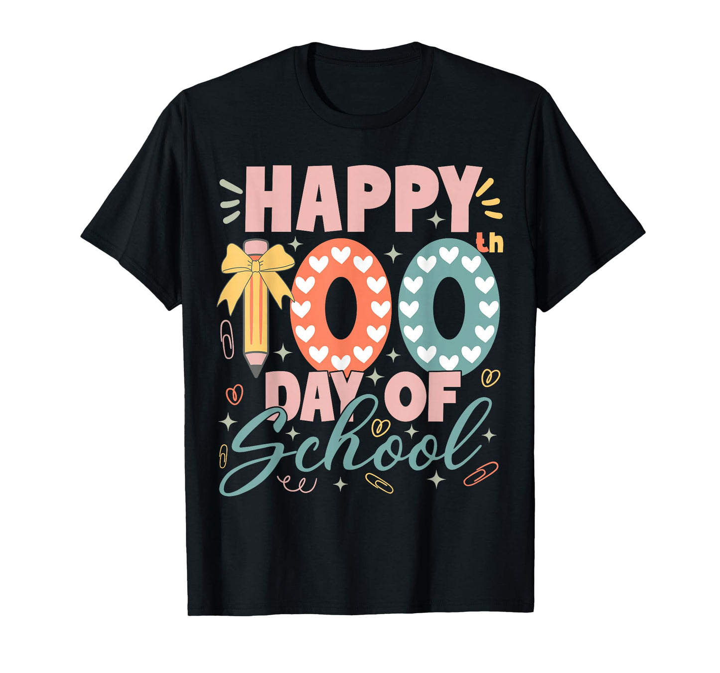 Happy 100th Day of School Teacher Student 100 Days of School T-Shirt