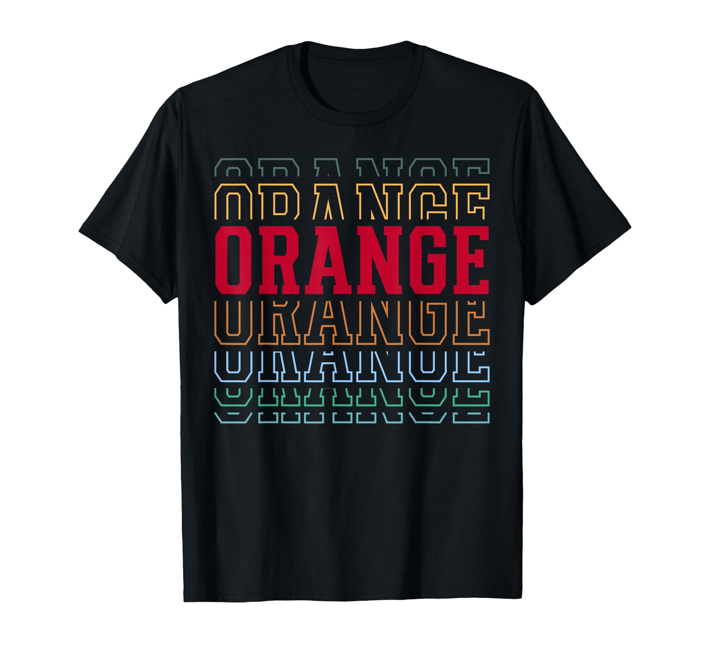 Orange Layered Text Costume Fruit Lover T-Shirt