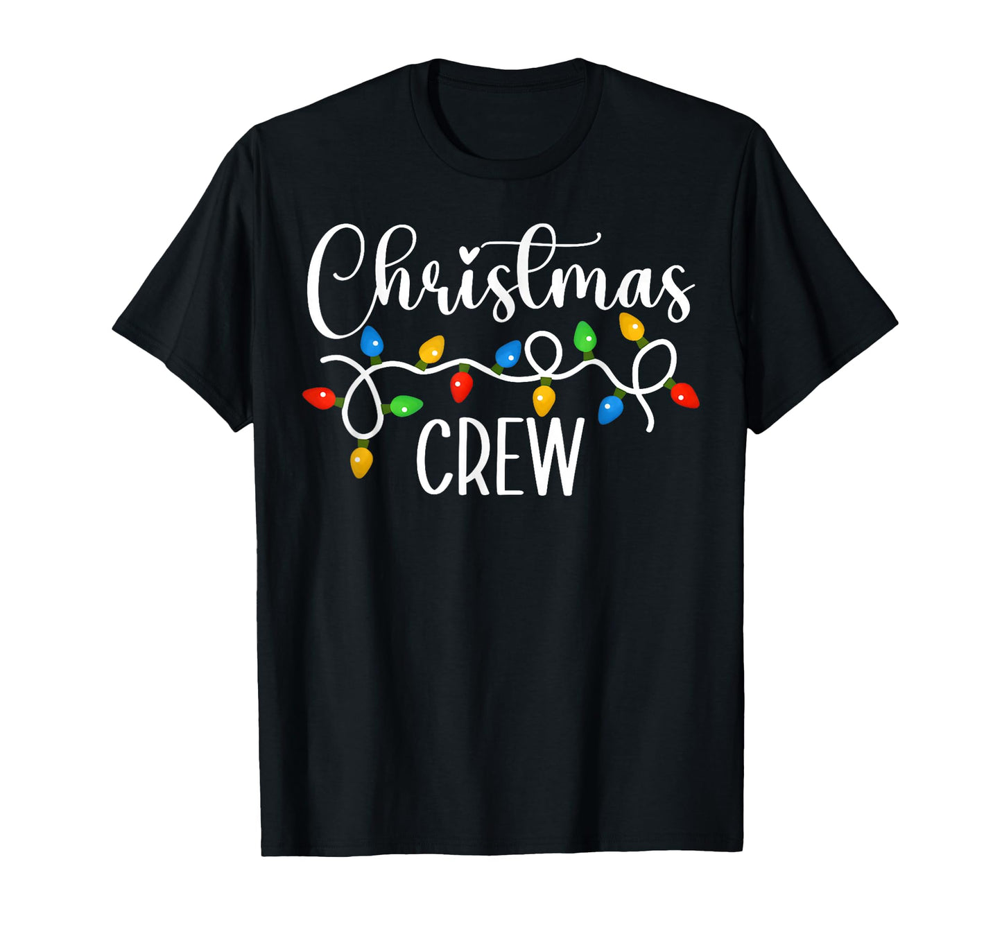 Christmas Crew Xmas Lights Family Matching Pajamas T-Shirt