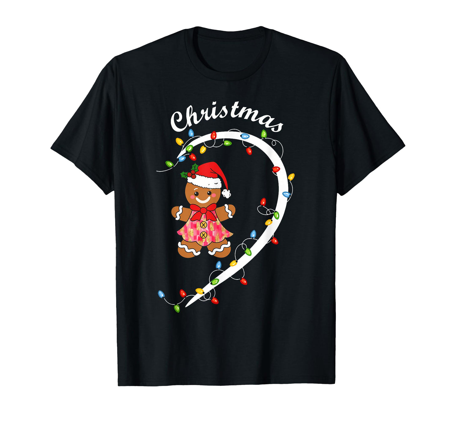 Merry Christmas Gingerbread Couple Christmas Pajama Matching T-Shirt