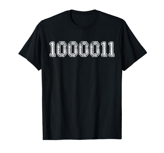 Binary Code for 67 Programmer Meme Nerd Geek Vintage 1000011 T-Shirt