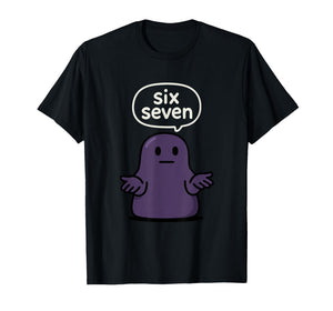 67 Six Seven 6-7 Midnight Blob Slime - Kid Brainrot Meme T-Shirt