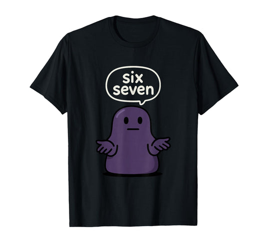 67 Six Seven 6-7 Midnight Blob Slime - Kid Brainrot Meme T-Shirt