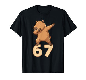 Six Seven 67 Meme Capybara Funny 67 Capybara for Kids Boys T-Shirt