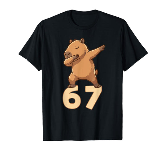 Six Seven 67 Meme Capybara Funny 67 Capybara for Kids Boys T-Shirt