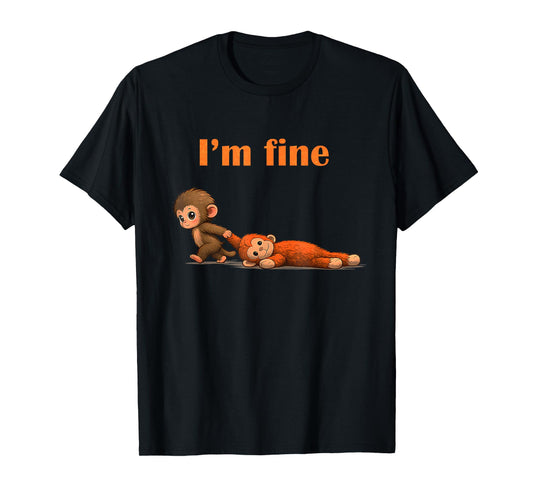 Punch The Monkey Cuddling Stuffed Animal Meme Viral Internet T-Shirt