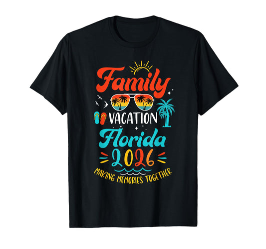 Family Vacation 2026 Florida Matching Summer Vacation T-Shirt