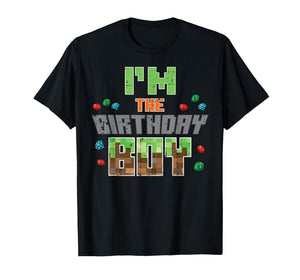 Im Birthday Boy Pixel Gaming Bday Party Boys Kids T-Shirt