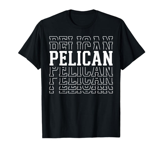 Pelican Layered Text Costume Animal Lover T-Shirt