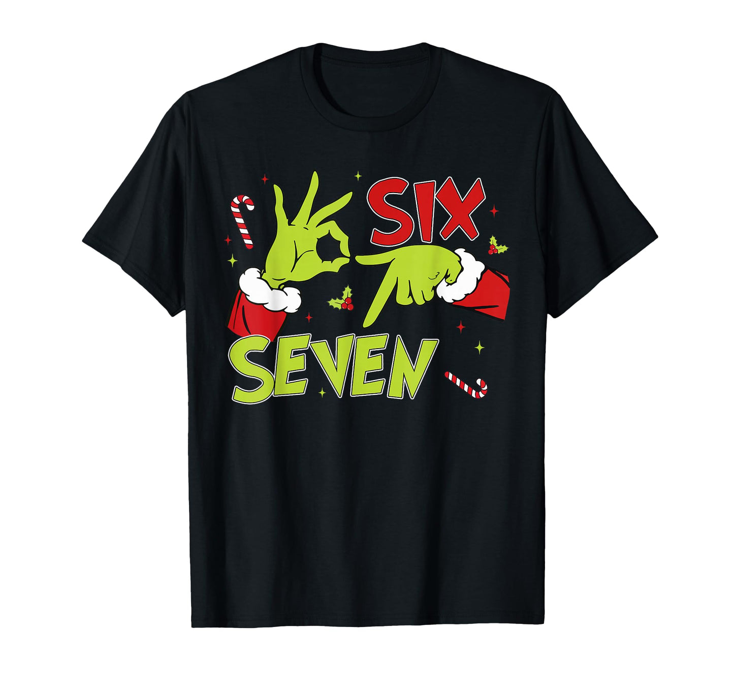 Mens Women Christmas Six Seven Funny Meme 67 Matching Family T-Shirt