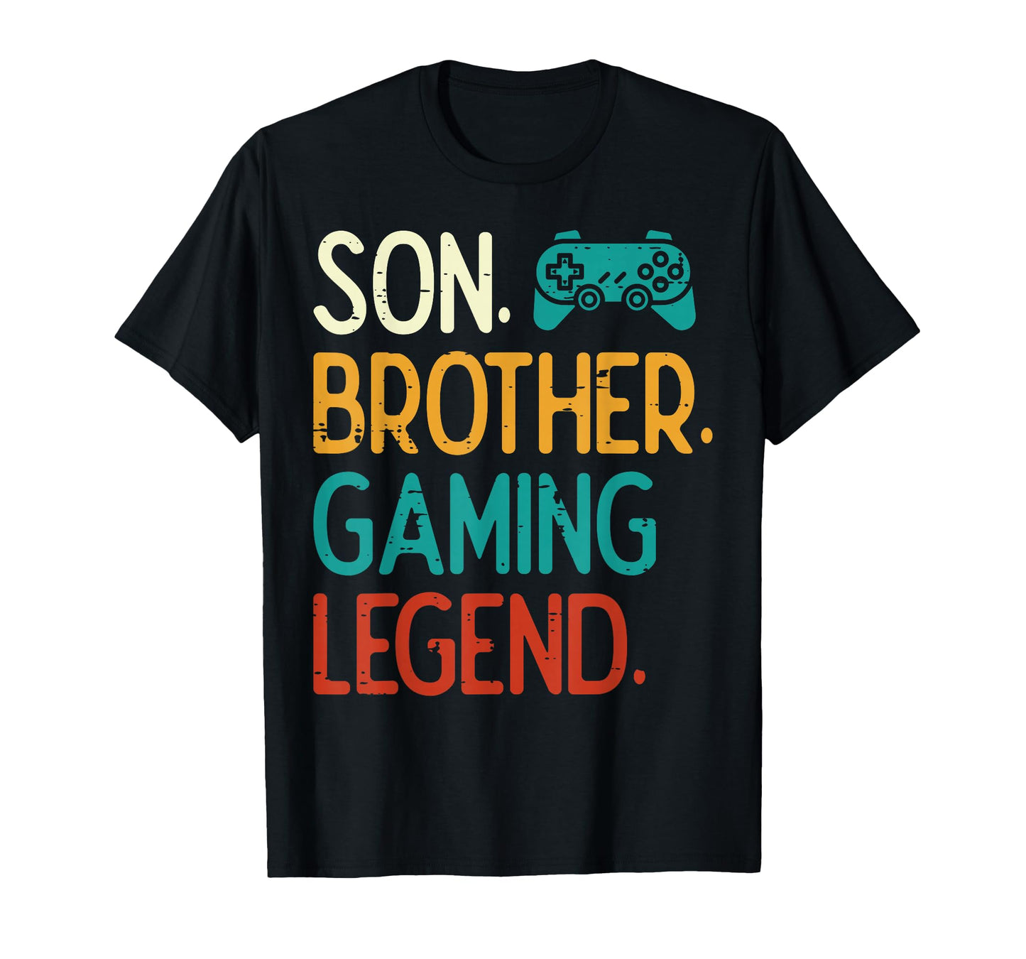 Son Brother Gaming Legend Retro Gamer Boys Kids Youth Men T-Shirt
