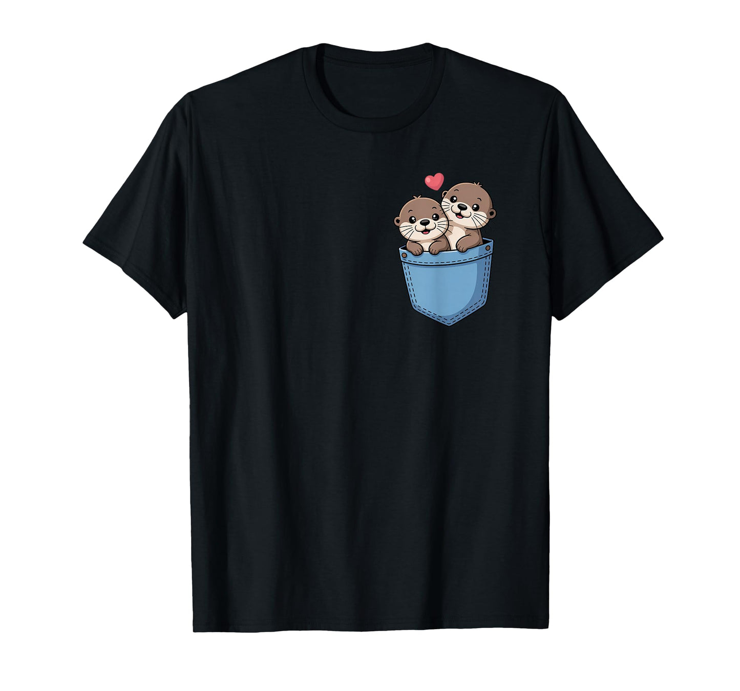 Otter Pocket Sea Animals Otter Cute Otter T-Shirt