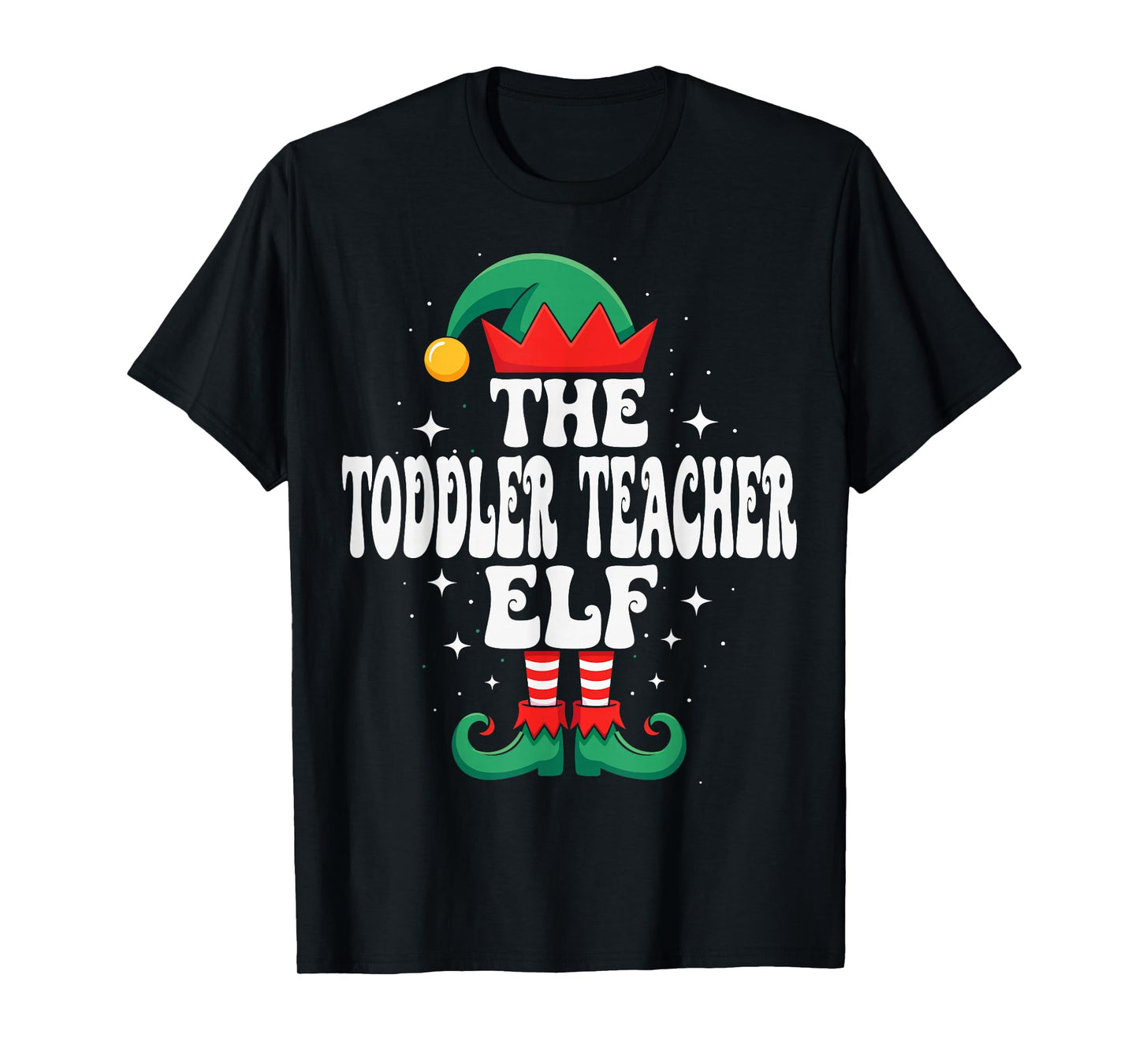 The Toddler Teacher Elf Funny Christmas Matching Family T-Shirt