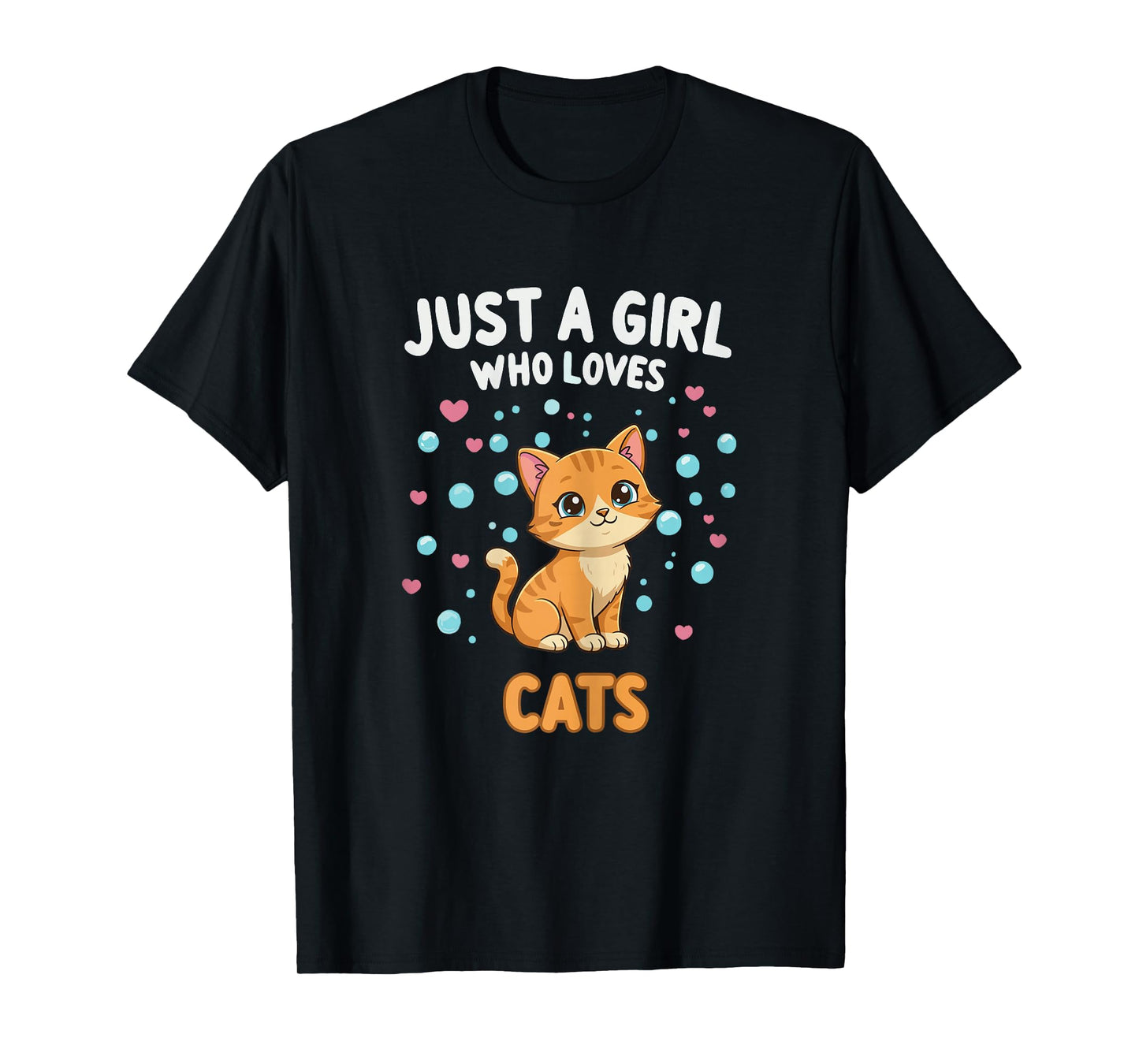 Kawaii Cat Just A Girl Who Loves Cats Shirts for Girls T-Shirt