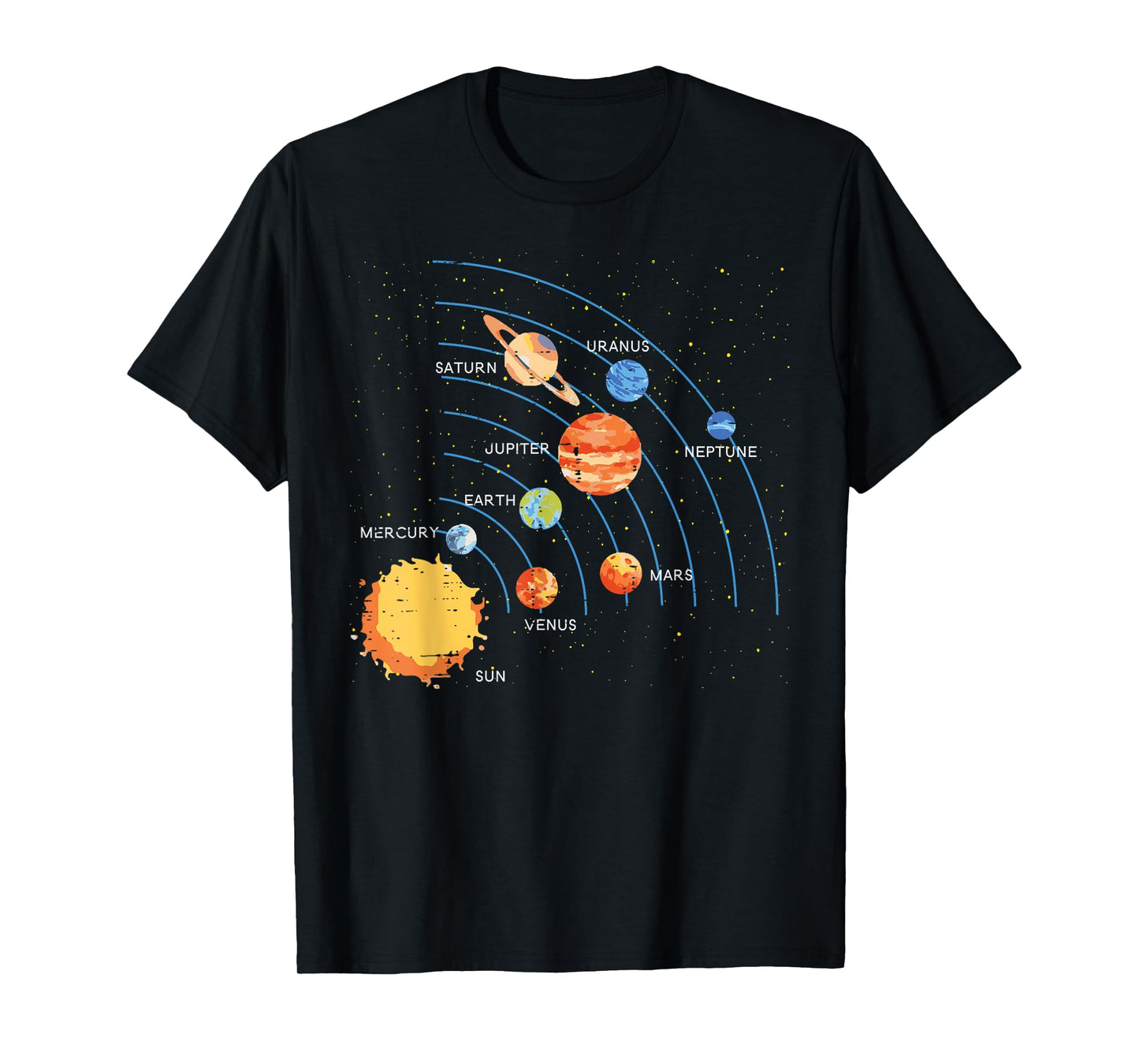 Solar System Sun Planets Orbit Space Galaxy Men Women Kids T-Shirt