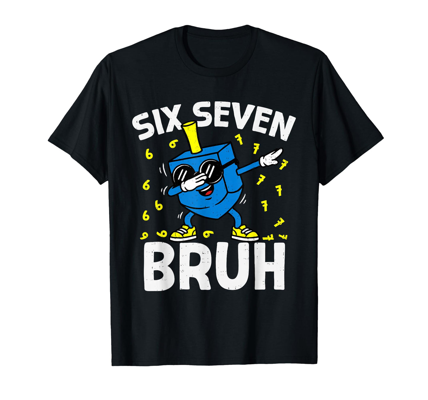 Boys Hanukkah 67 Six Seven Bruh Dabbing Dreidel Chanukah Kid T-Shirt