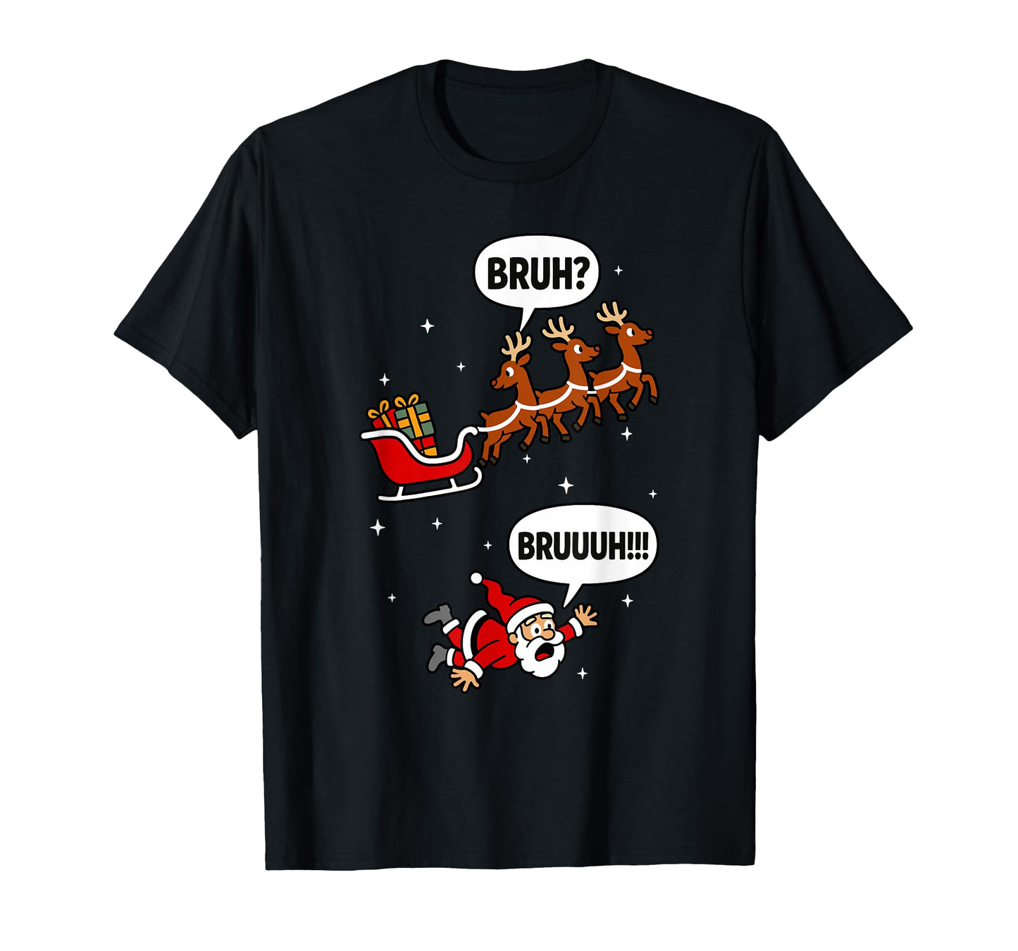 Santa Bruh Men Women Kids Funny Christmas T-Shirt