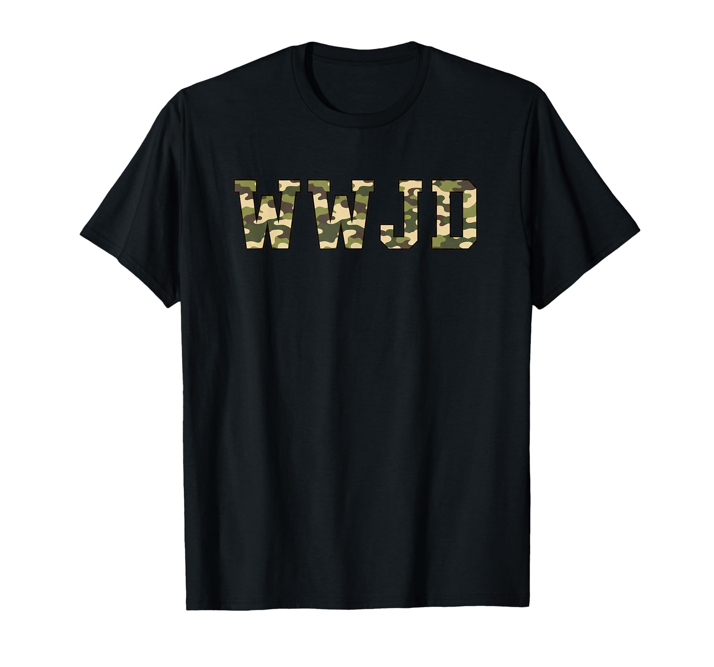 Christian WWJD Camo Military Hunting Faith T-Shirt