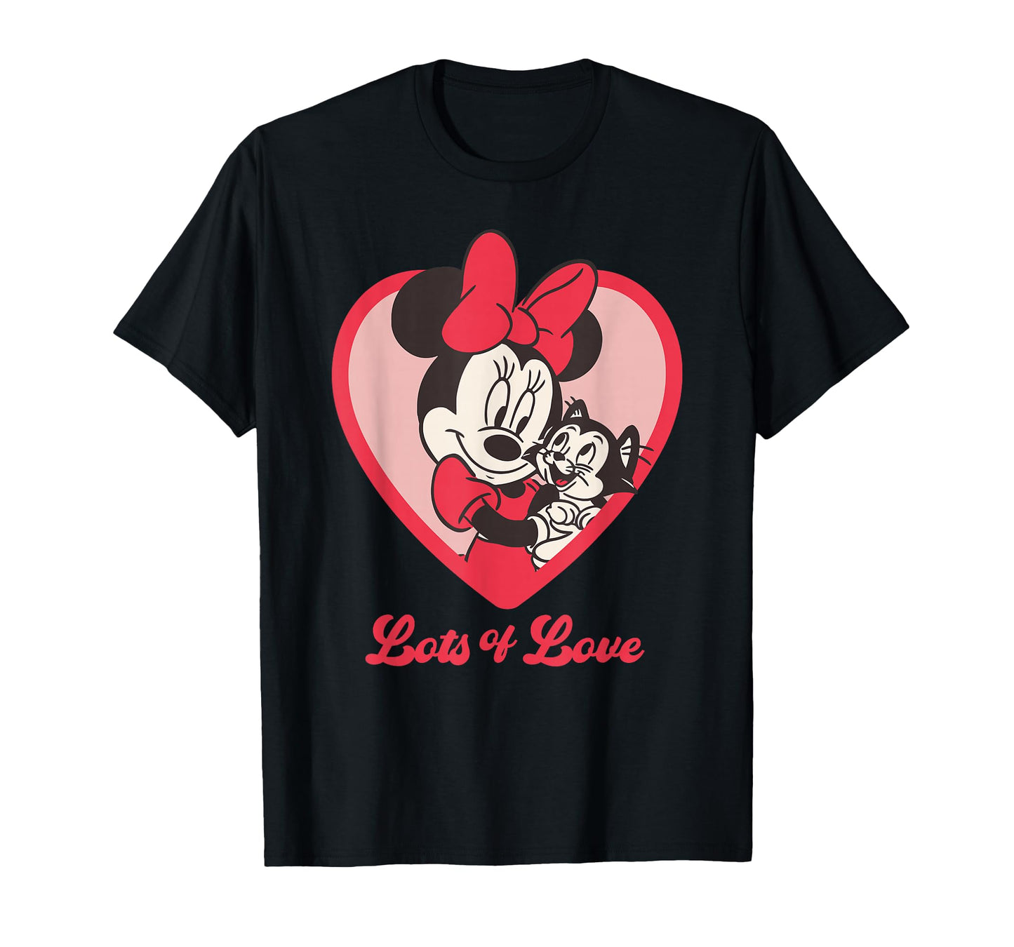 Disney Minnie Mouse Lots of Love Minnie & Figaro The Cat T-Shirt