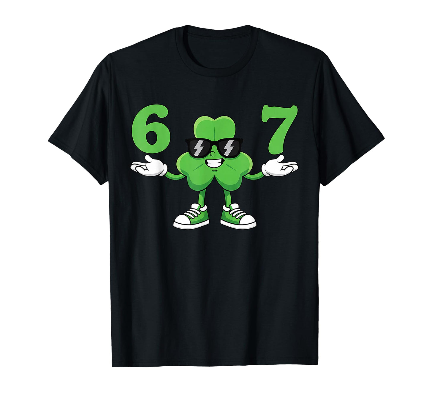 Funny Six Seven Saint st Patricks Day 67 Meme Boys Kids 6 7 T-Shirt