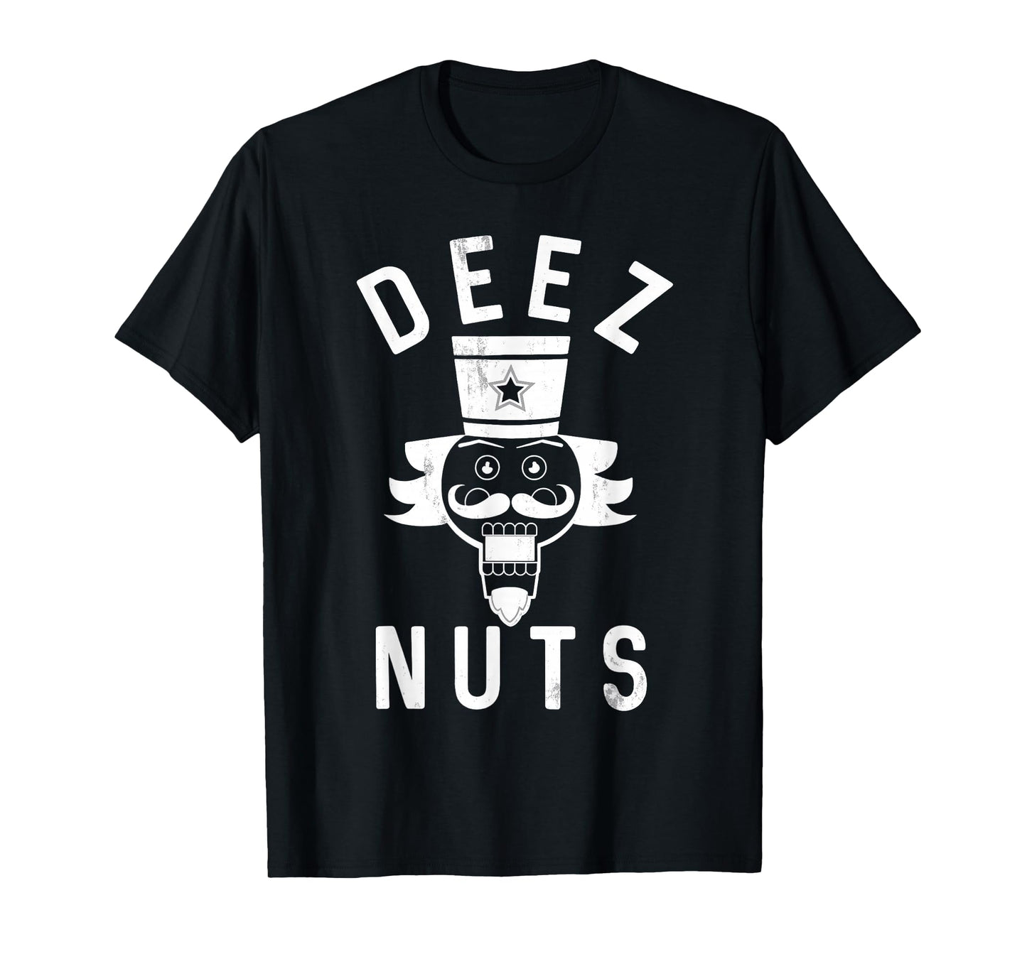 Deez Nuts Nutcracker Christmas Pun Mens Humor Vintage T-Shirt