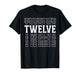 Twelve 12th Birthday Layered Text 12 Year Old T-Shirt