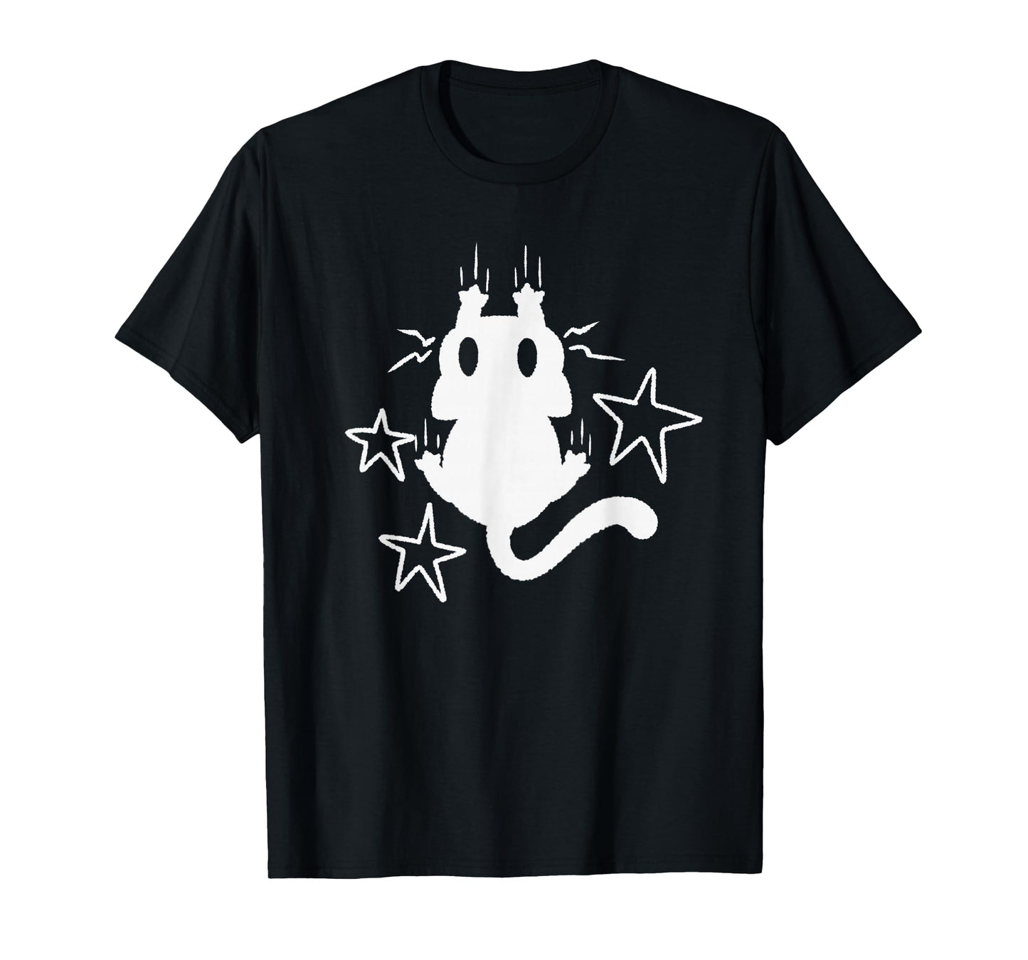 90s Y2K Clinging Naughty Tomcat Cat Leaving Scratch Marks T-Shirt
