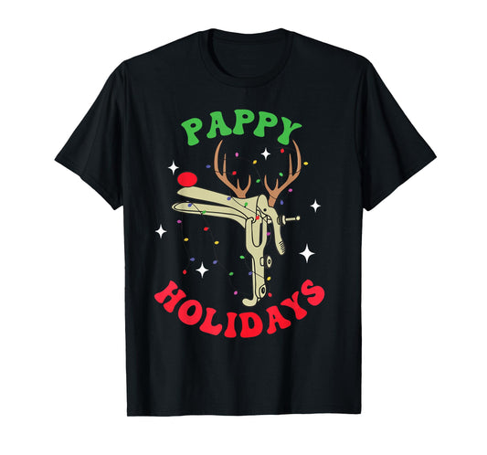 Pappy Holiday Reindeer Speculum Nurse Gynecologist Christmas T-Shirt
