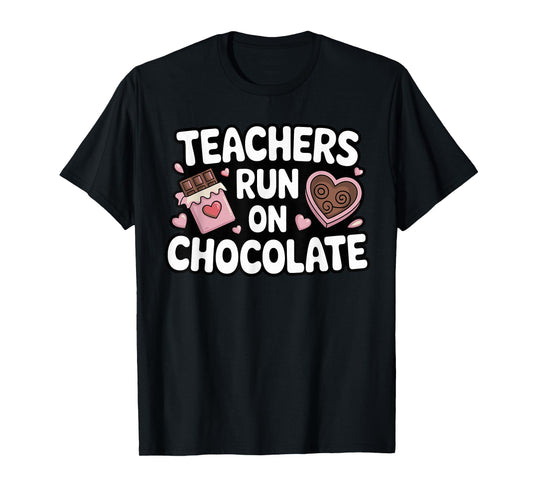 Chocolate Loving Teacher Valentine Day Teacher Appreciation T-Shirt