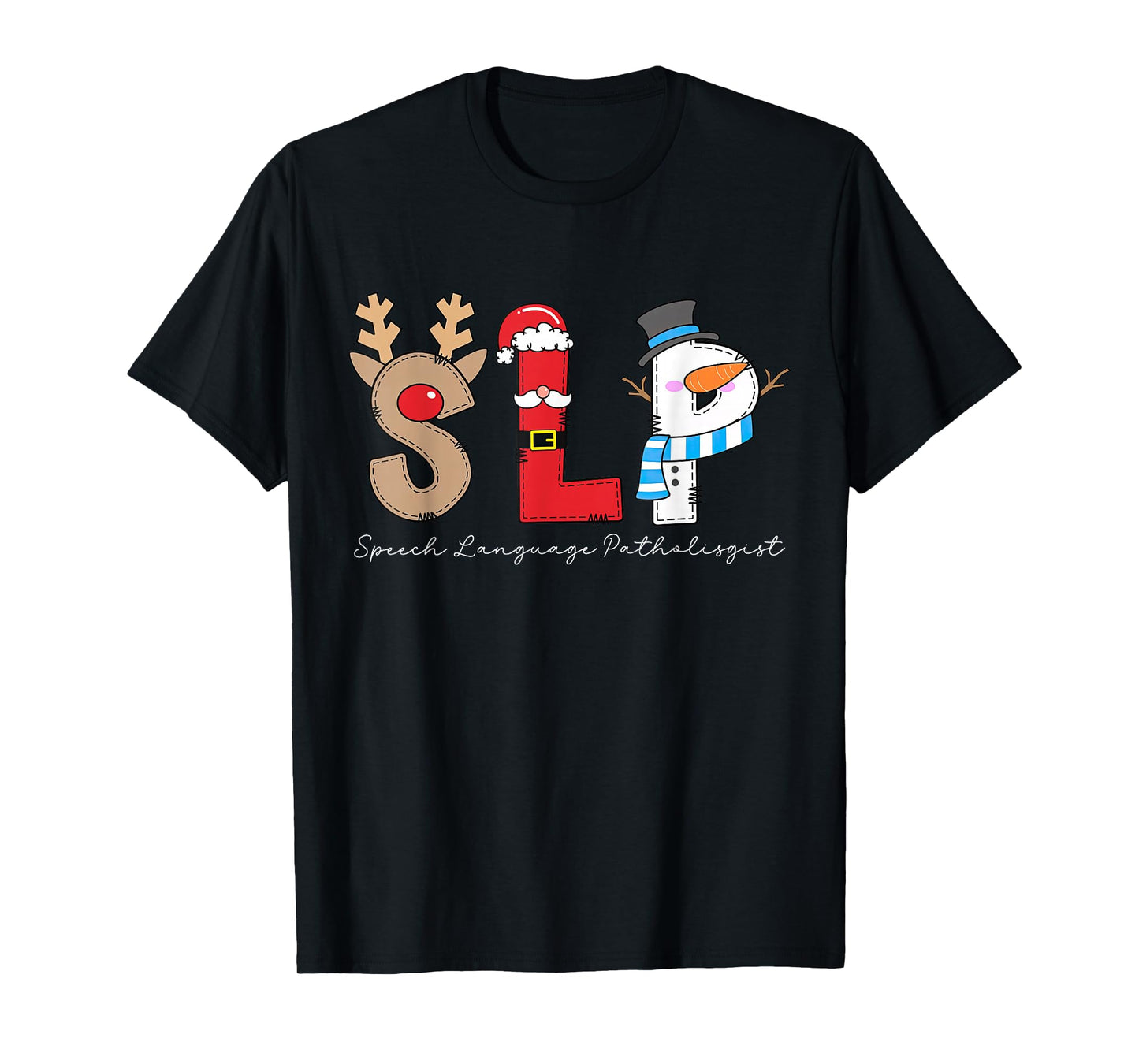 Christmas Speech Therapy SLP Language Pathologist Therapist T-Shirt