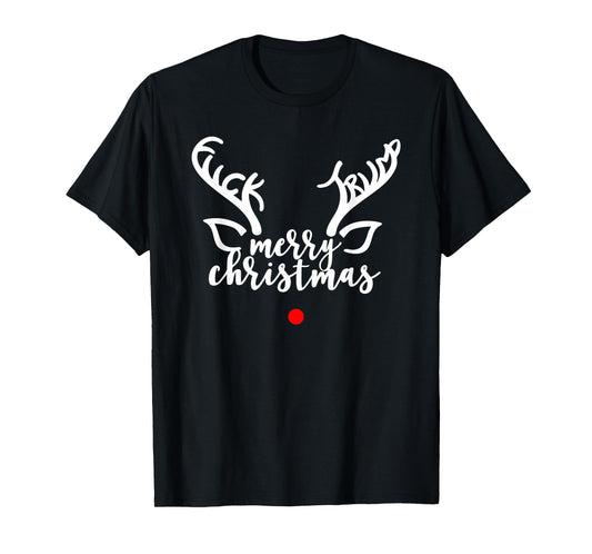 Subtle Anti Trump Hidden Message Christmas Reindeer T-Shirt