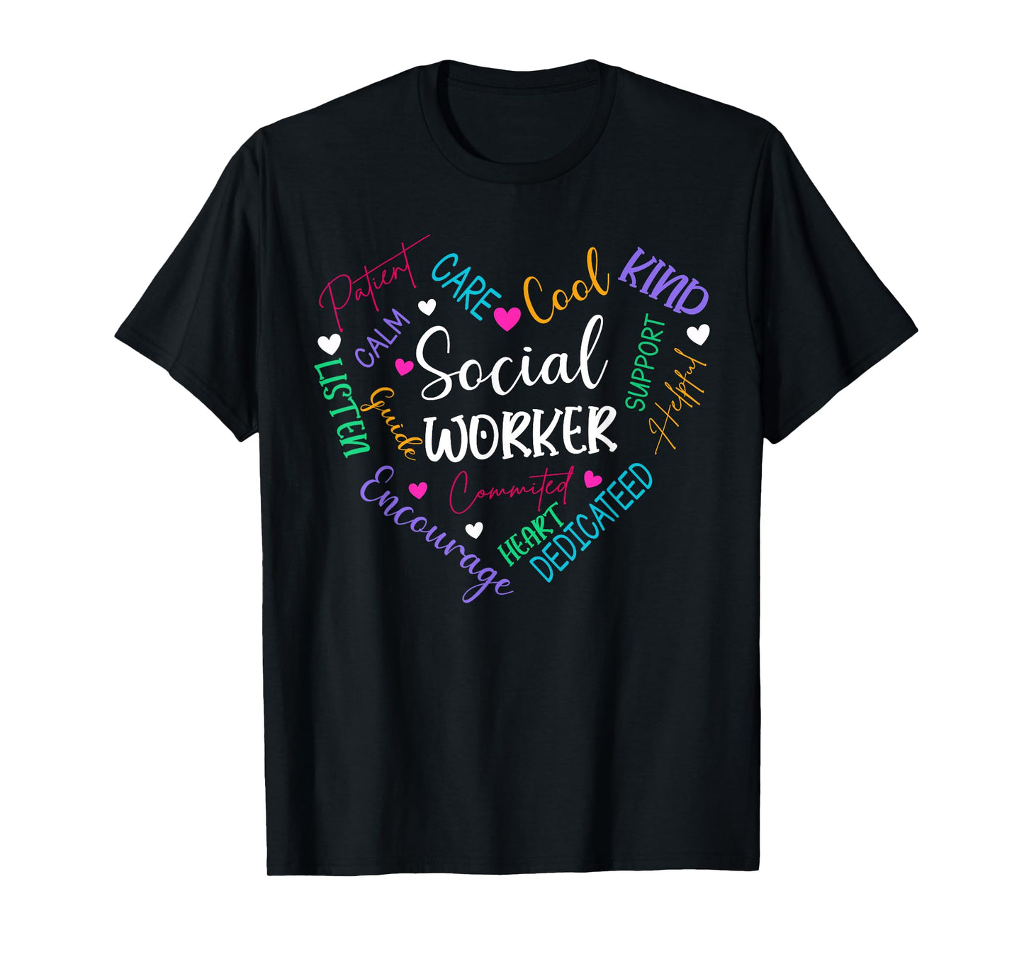 Social Worker Heart Funny Social Work for Womens Girls T-Shirt