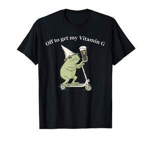 Funny St Patrick's Day Beer Frog Off to Get My Vitamin G T-Shirt