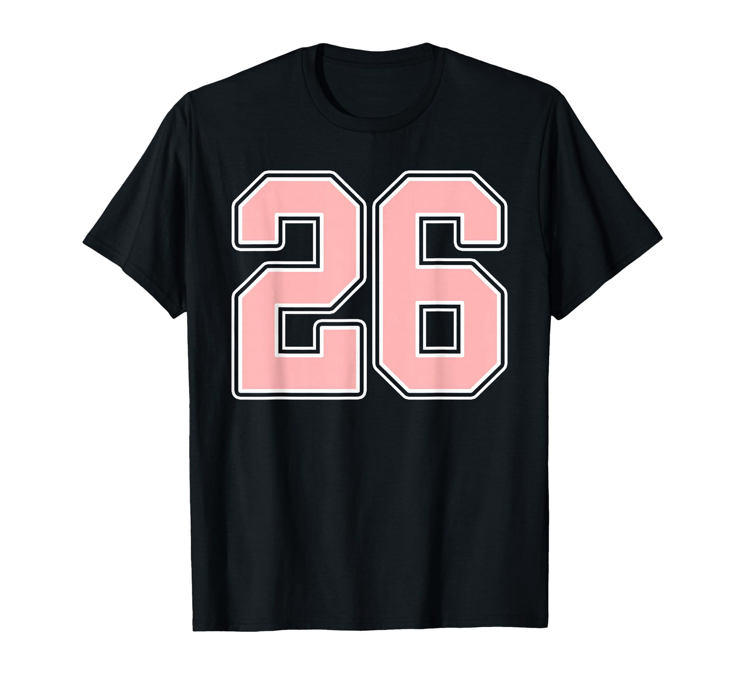 Cute Pink and White Number 26 Jersey Player Uniform #26 Fan T-Shirt